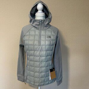 The North Face ThermoBall Hybrid Hoodie in light gray